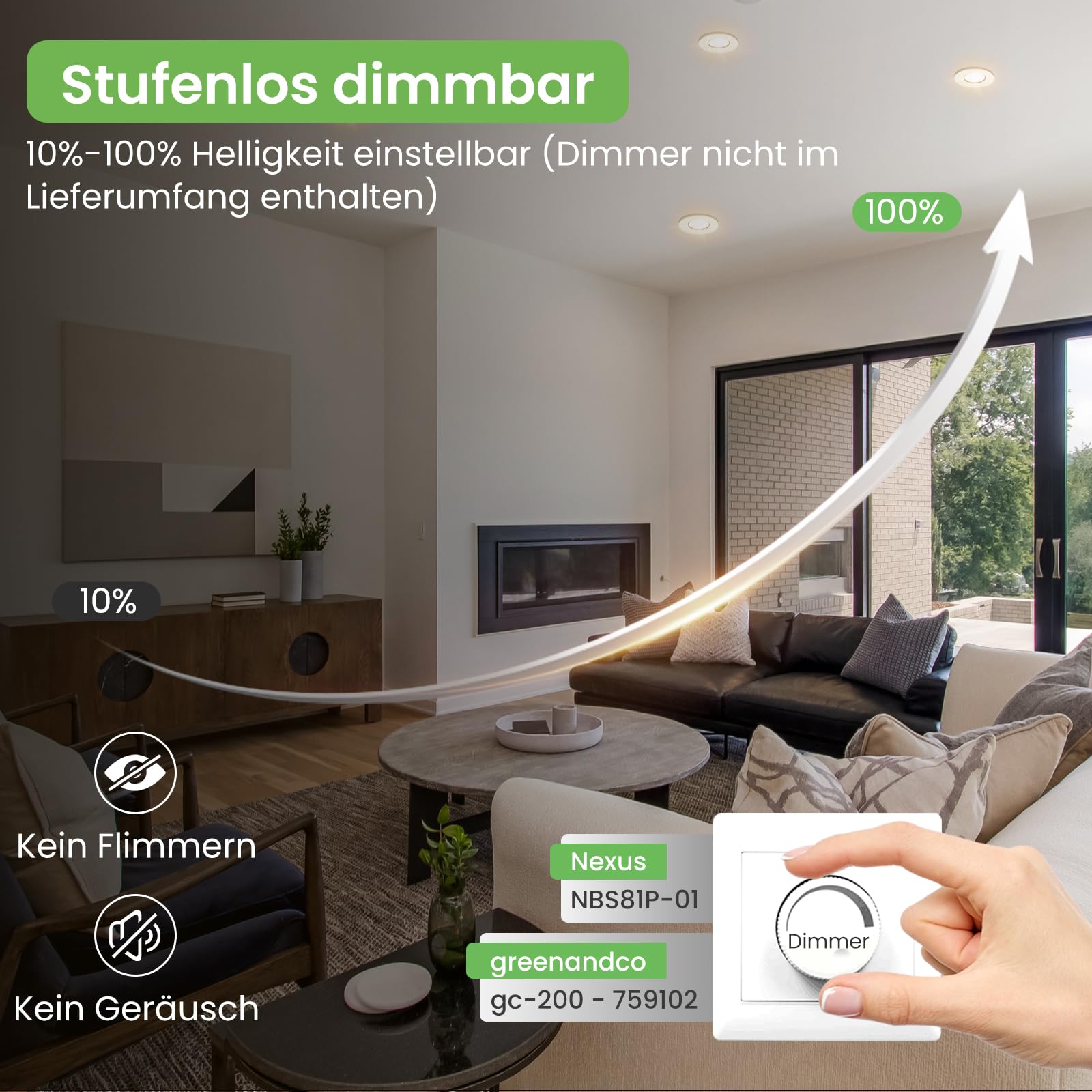 ALUSSO LIGHTING Modulo LED Ultra Piatto ø50x25mm per Faretto da Incasso, 6W 540lm 230V, Bianco Caldo Naturale Freddo Dimmerabile, Sostituisce Lampadine GU10 MR16, Impermeabile IP44, Confezione da 6