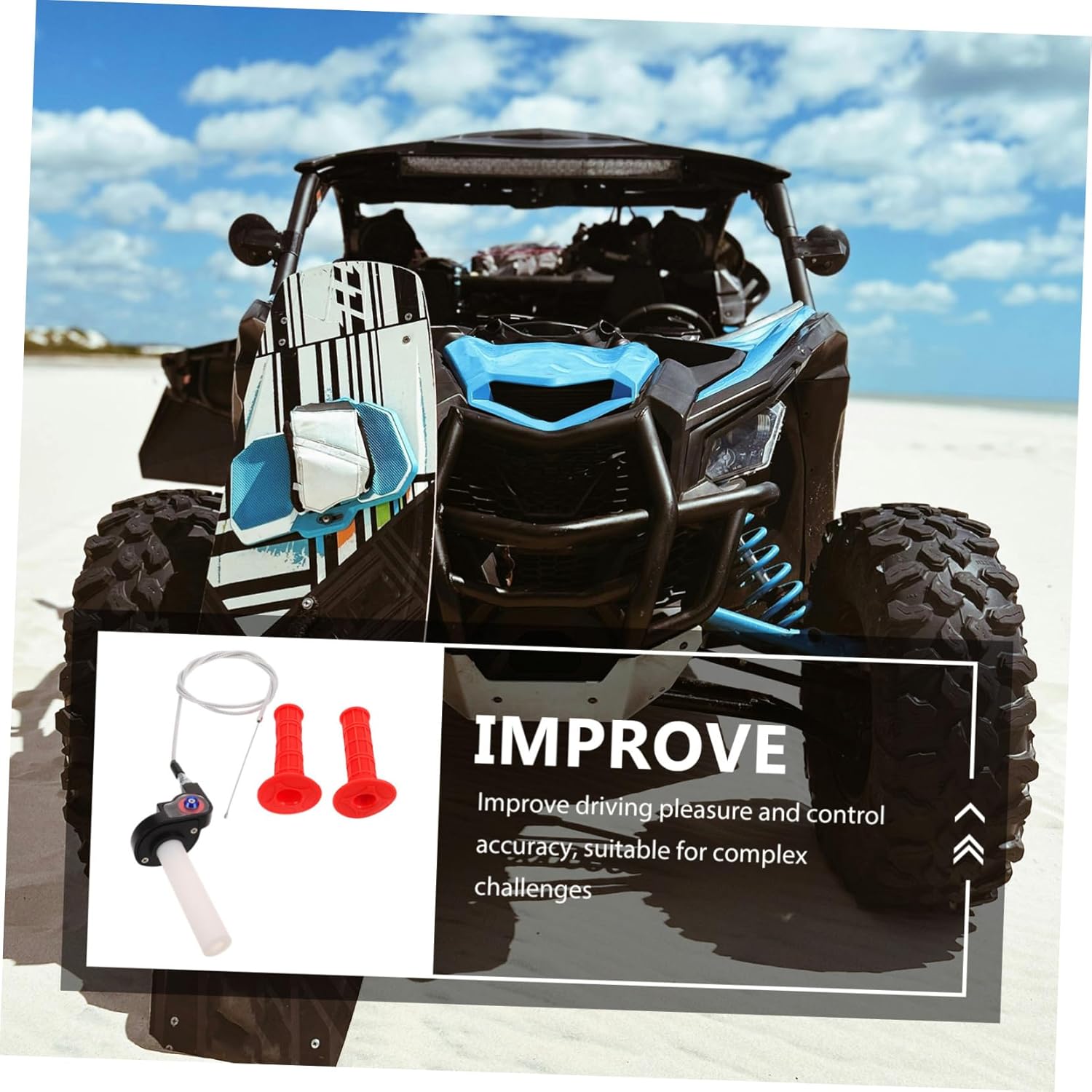 1 Set Throttle Cable Kit for ATV Dirt Bike Durable Handlebar Grips for Enhanced Control Tough Conditions Weather Resistant Broad Compatibility for Offroad Use