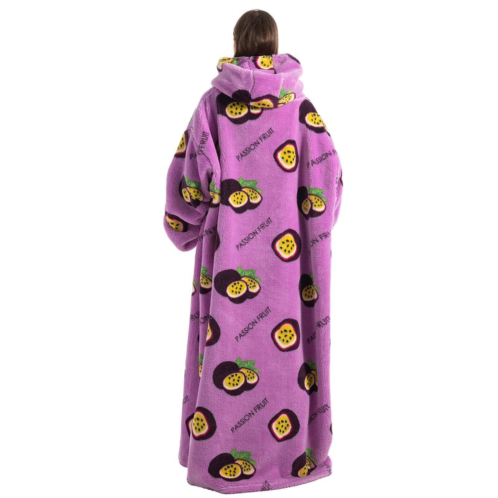 Coperta con cappuccio oversize | Allunga super morbida coperta con cappuccio con tasca | Coperta universale con cappuccio, coperta indossabile in peluche per casa, divano, bambini