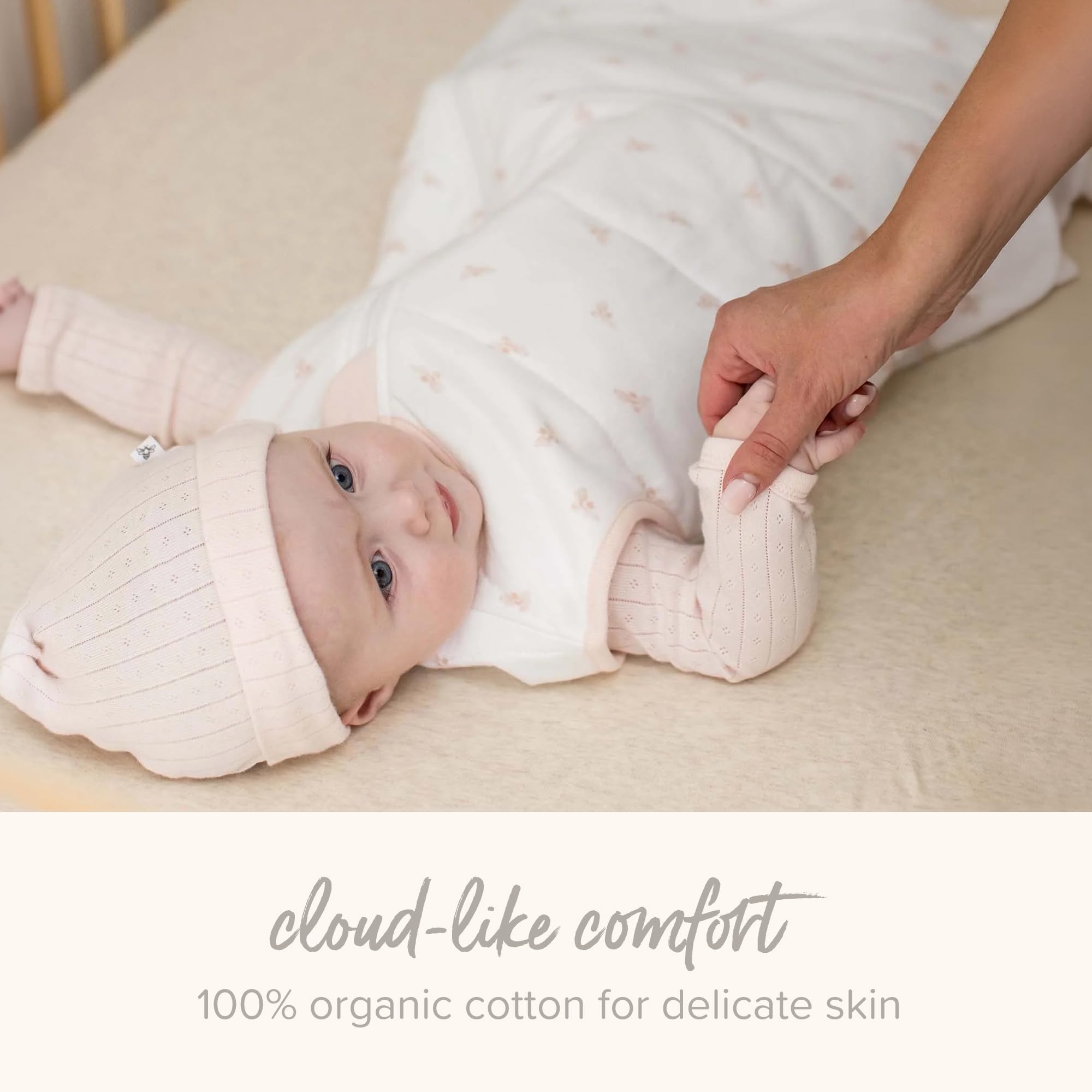 Burt's Bees Baby Niezbędne prześcieradło z bawełny organicznej, oddychające dla chłopców i dziewczynek, standardowe materace do łóżeczka dziecięcego i malucha