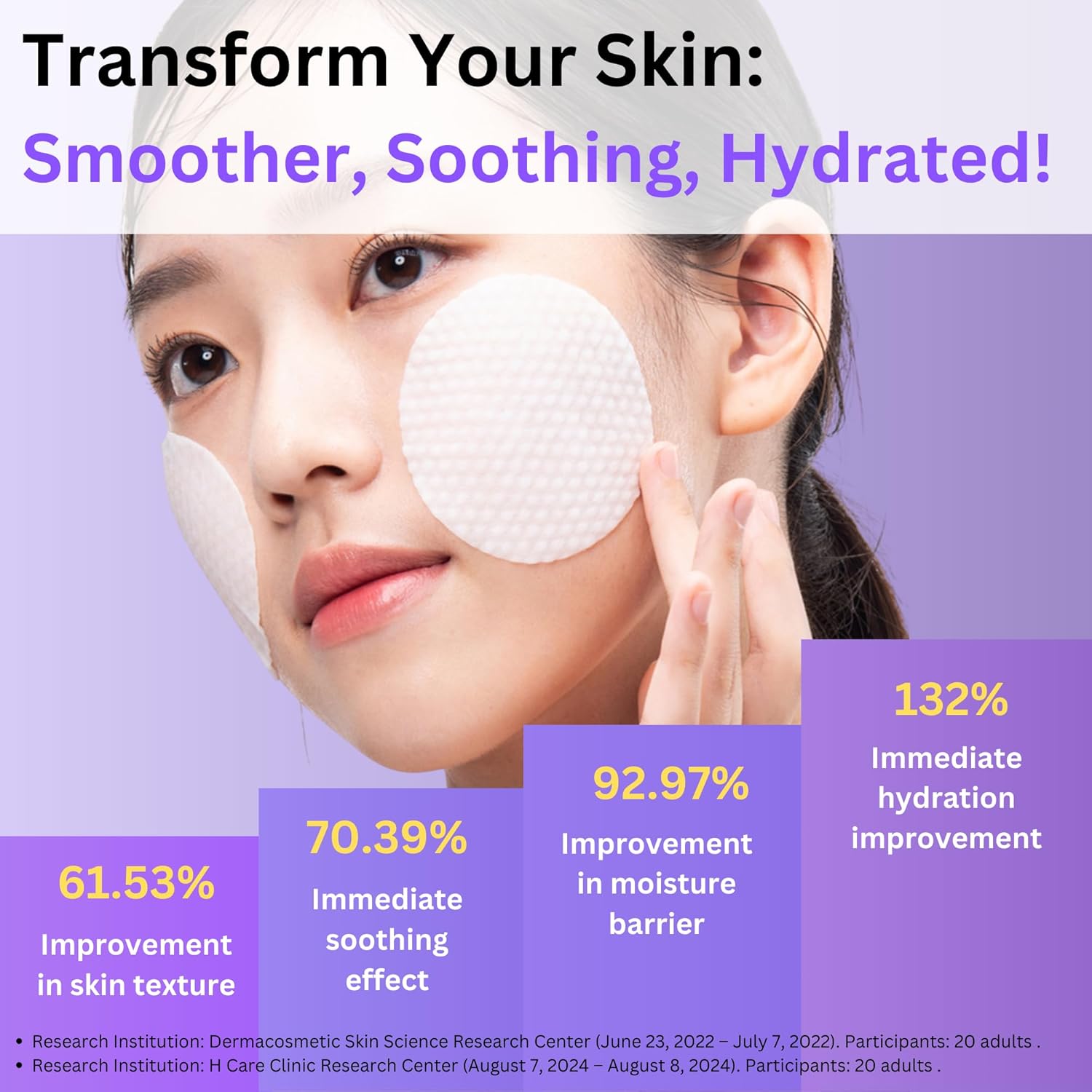 Metabiome Korean Toner Pads for Clear face Skin Care Soothing exfoliating Cotton Tea Tree Toning pad Sheet mask Blemish brightening Dry Facial Vitamin c Collagen - Image 3