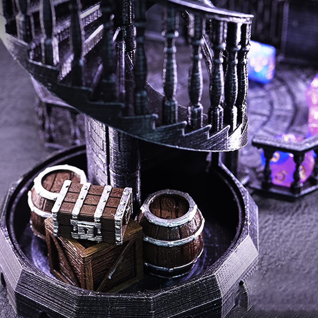 Amazon.co.jp: LANGWEI トレイ付きのダイスタワー城、ダンジョンズ