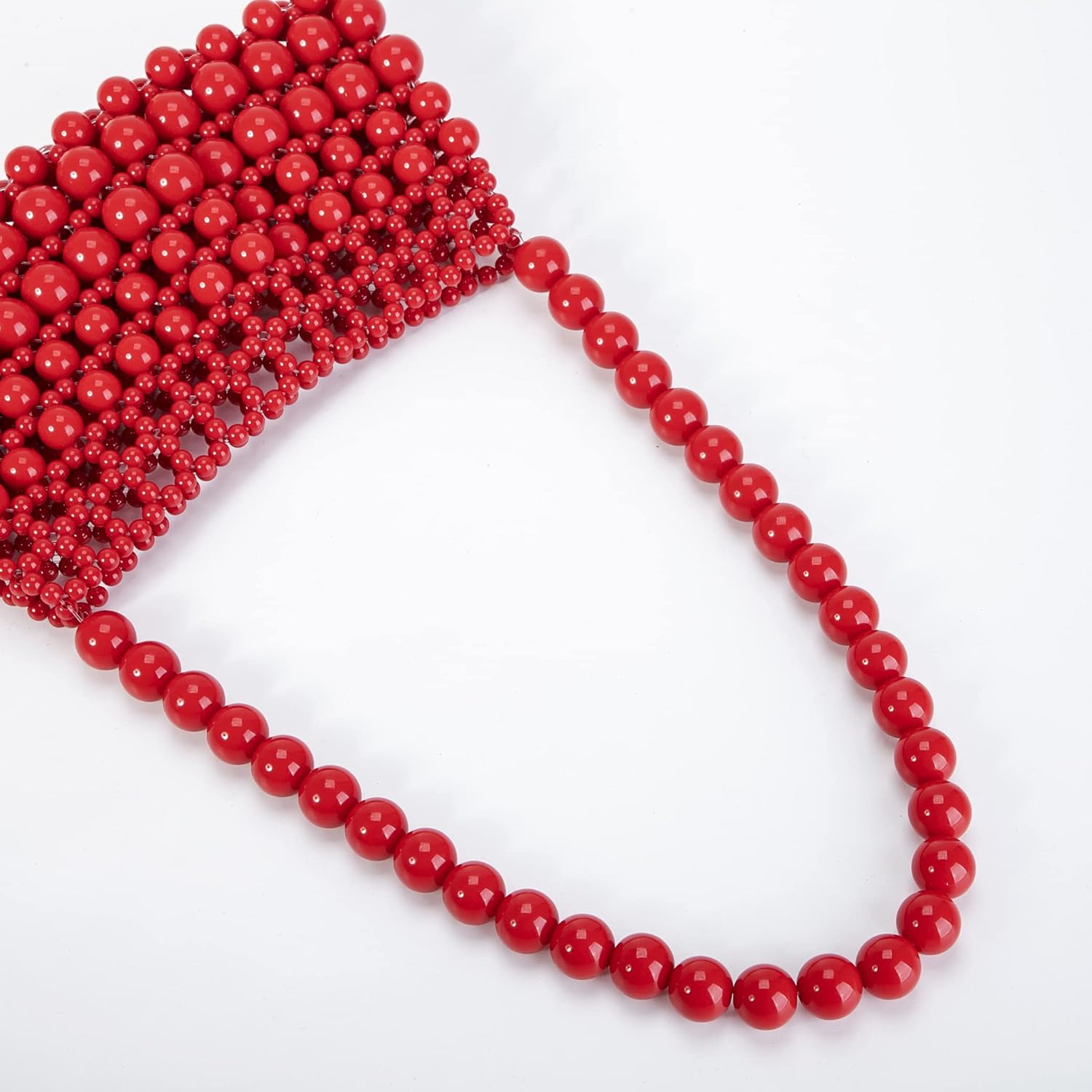 YUSHINY Women Colored Acrylic Beaded Handmade Satchel HandBag for Wedding Evening Party