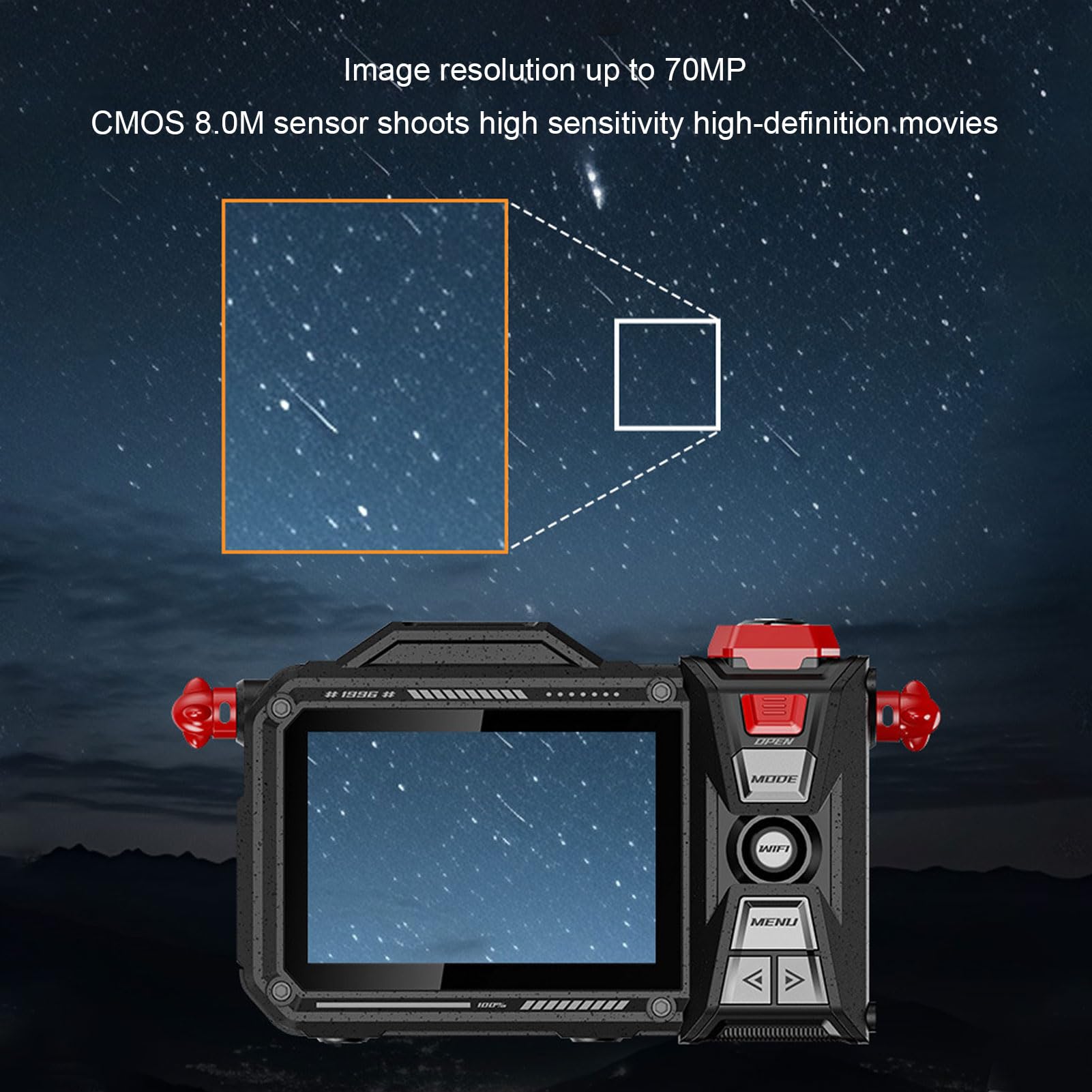 Cyfrowy Aparat Fotograficzny 4K do Fotografii, 4K 70 MP z 50-krotnym Zoomem Cyfrowym, Fotografowanie na Duże Odległości, Ręczne Ustawianie Ostrości, Nagrywanie w Pętli, w