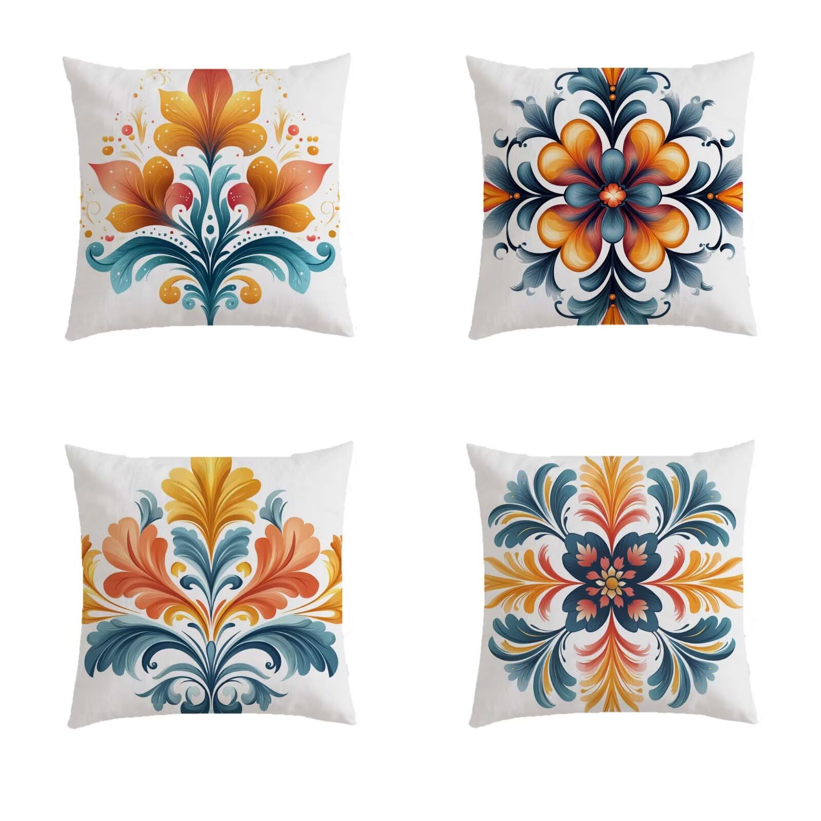 Housse de coussin lot de 4 pour embellir votre salon de jardin extérieur bohémien