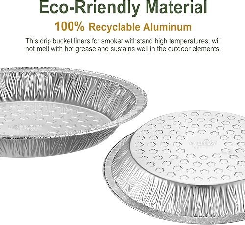 Miniatura 5 de Moldes redondos de papel de aluminio de 9 pulgadas (paquete de 50), recipientes desechables resistentes para asar, almacenar, hornear, cocinar,