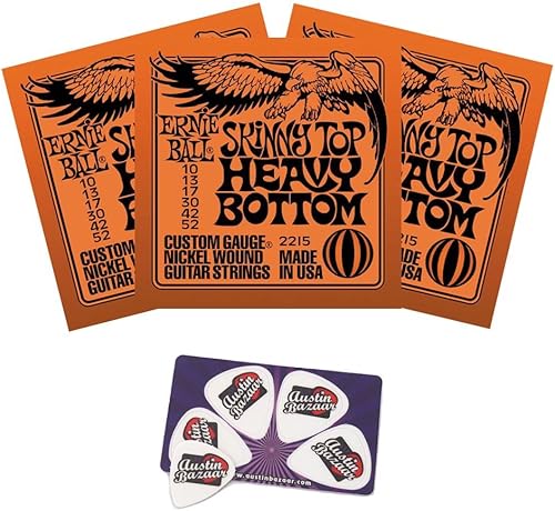 Miniatura 5 de Ernie Ball 2221 Regular Slinky - Juego de cuerdas para guitarra eléctrica 10-46 paquete de 3 cuerdas con púas