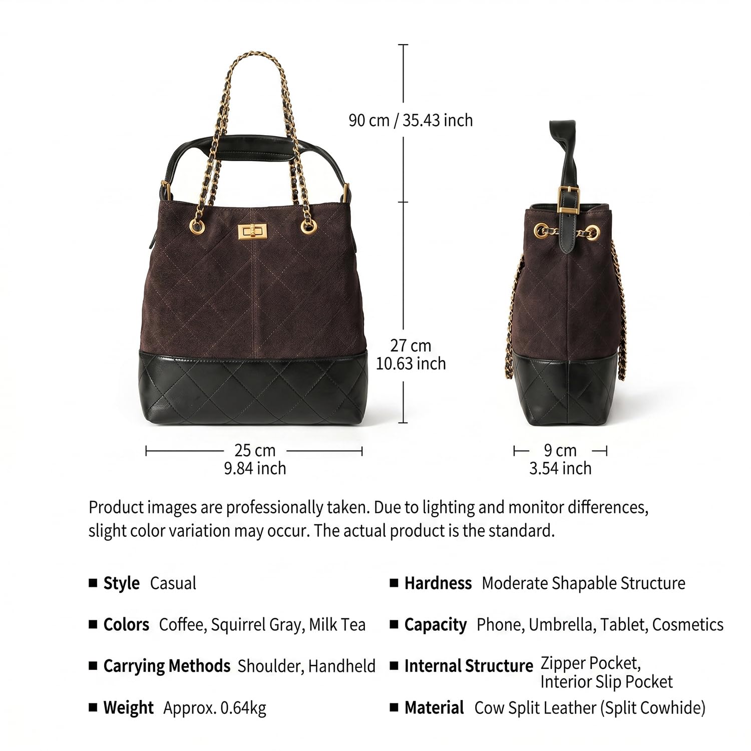 Bolso Bowling de Piel de Curtido Vegetal para Mujer, Bolso de Axila Vintage y Bolso de Hombro de Cuero Auténtico, Bolso de Mano Clásico para la Oficina y el Diario Marrón Oscuro