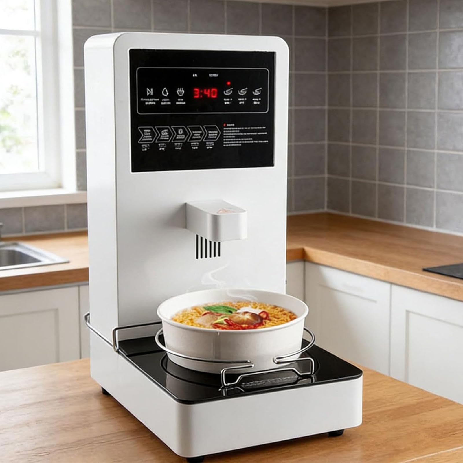 XCSCUK 2200w Self-help Pasta Cooker, Commercial Noodles Cooking Machine,with Touchscreen/automatic Water Control/anti-dry Burning Reminder