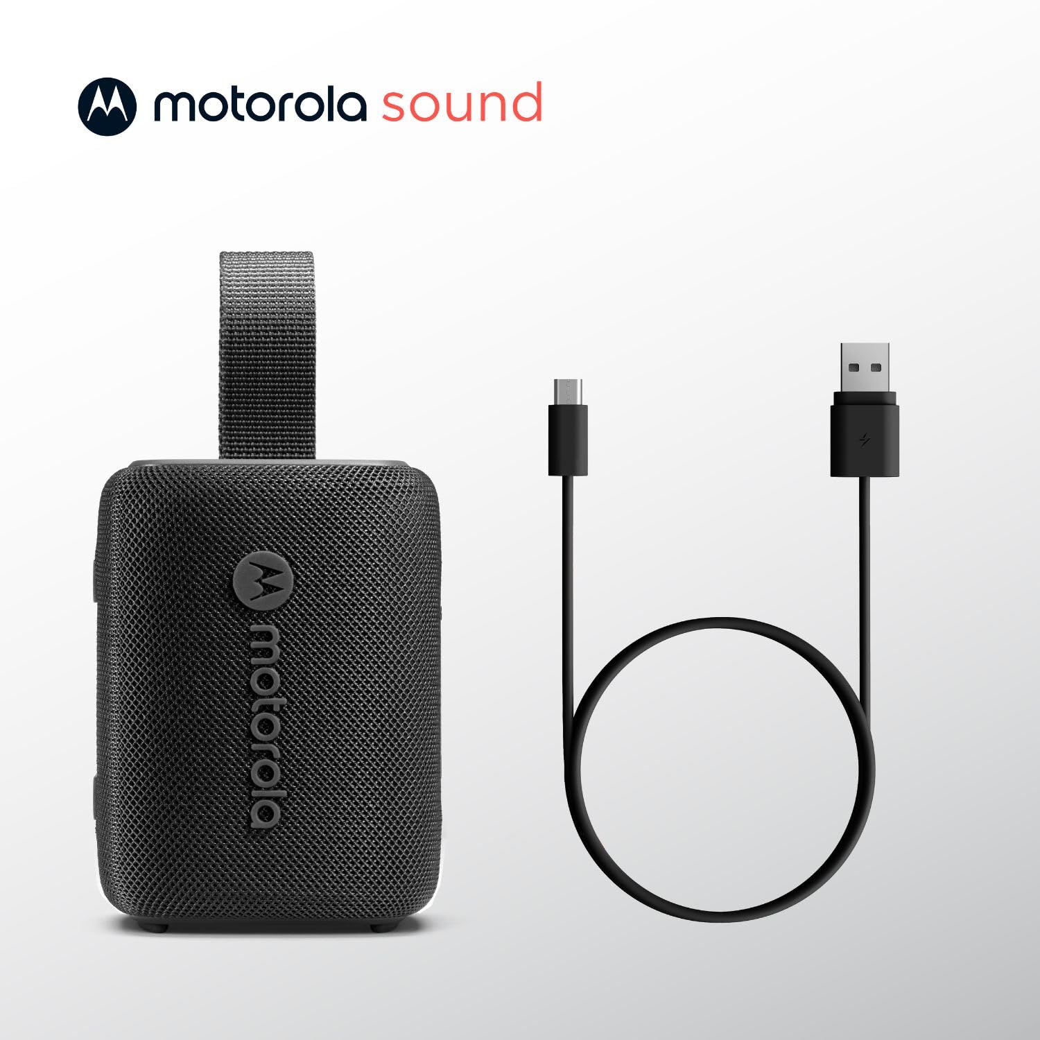 Motorola Sound - Głośnik Bluetooth 5.3 ROKR 300 – przenośny bezprzewodowy o mocy 7 W – kompaktowy, wodoodporny i pyłoszczelny IP67 – 12 godzin odtwarzania, czarny