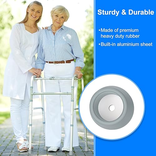 Miniatura 12 de supregear Puntas para caminar (paquete de 4), puntas de repuesto de goma resistente de 1 1/8 pulgadas para caminante, cómoda, silla de ducha, banco