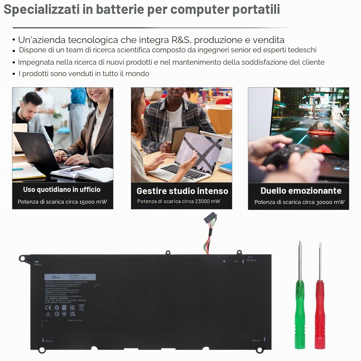 56Wh 90V7W JD25G Batteria per Dell XPS 13 9343 9350 P54G P54G001 P54G002 Laptop JHXPY 0N7T6 5K9CP 0N7T6 0DRRP con 7.6V