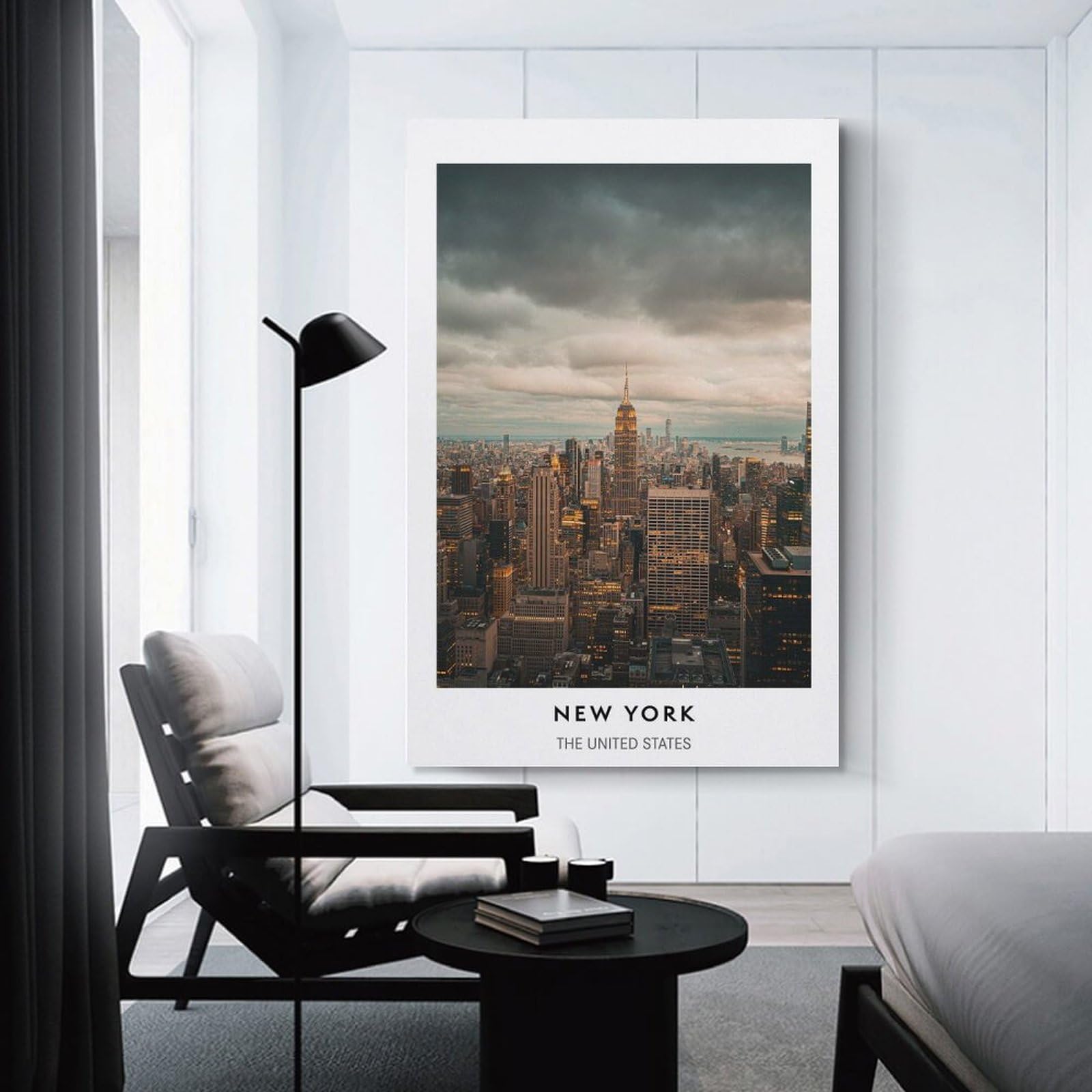 Junmoney Wall Art Print New York City Skyline, 24x36inch(60x90cm), for Contemporary Homes, Apartments Or Offices, An Easy Choice for New Home Styling