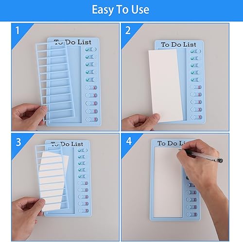 Miniatura 4 de Oungy Paquete de 8 tablas de tareas portátiles con lista de verificación de mis tareas, lista de tareas reutilizable de 4.7 x 7.9 pulgadas, tabla de