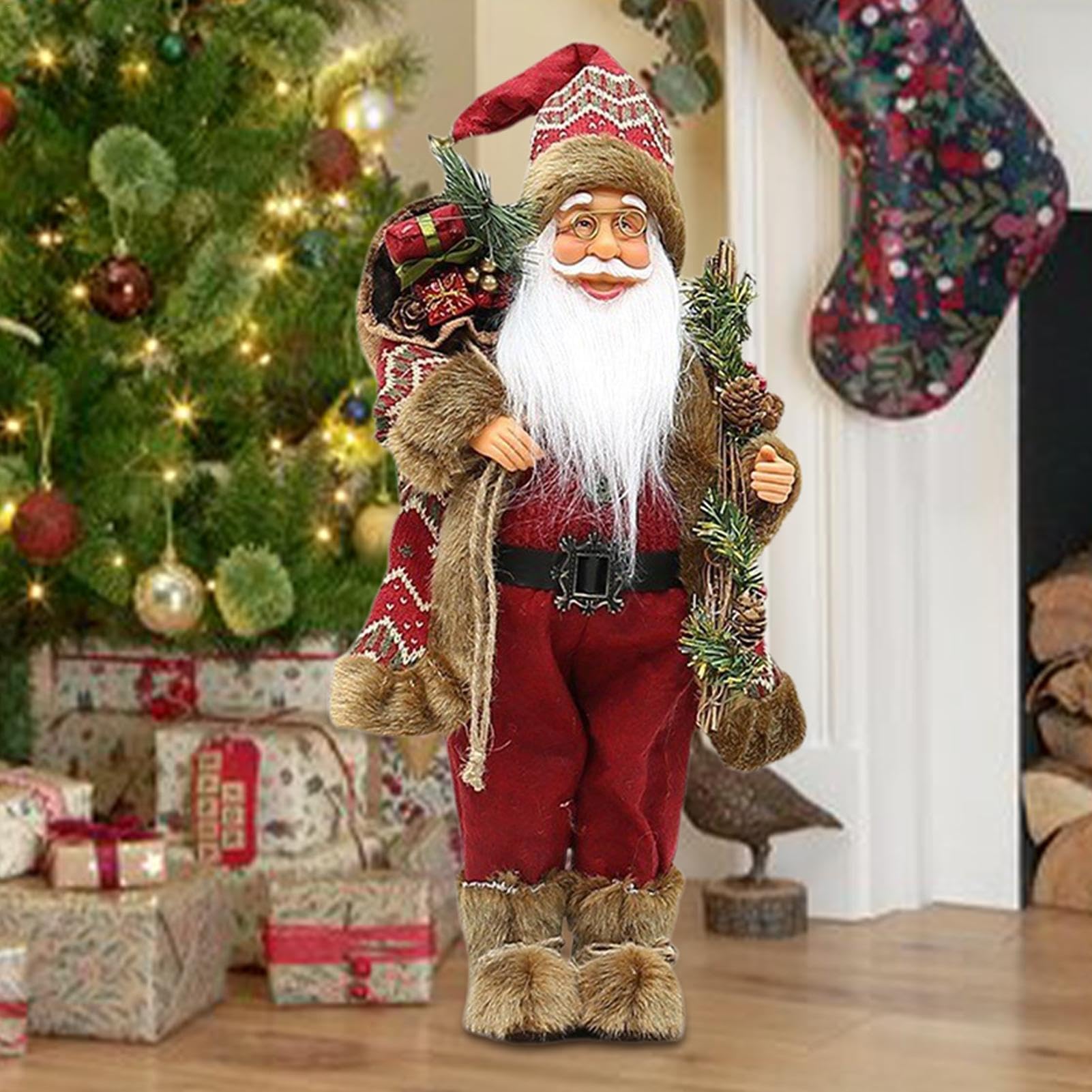 クリスマス✴︎サンタクロース　木製の置物です。 Amazon.co.jp: Yotijay クリスマス 置物 樹脂 サンタさん