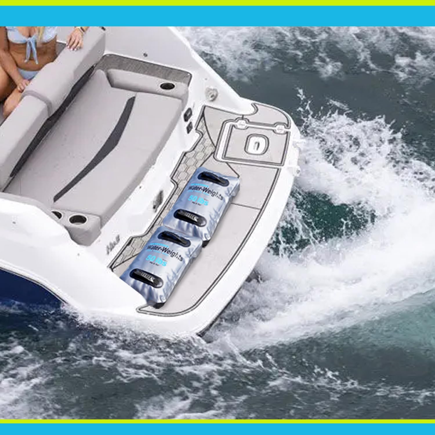 Tidal Wake Boat Ballast Bag - Portable and Pumpless - 50 lb - Wakesurfing, Wakeboarding & Foiling - [No Pump Required]