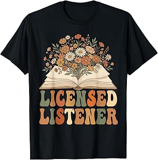 Licensed Listener Therapy School Counselor Mental Health T-Shirt