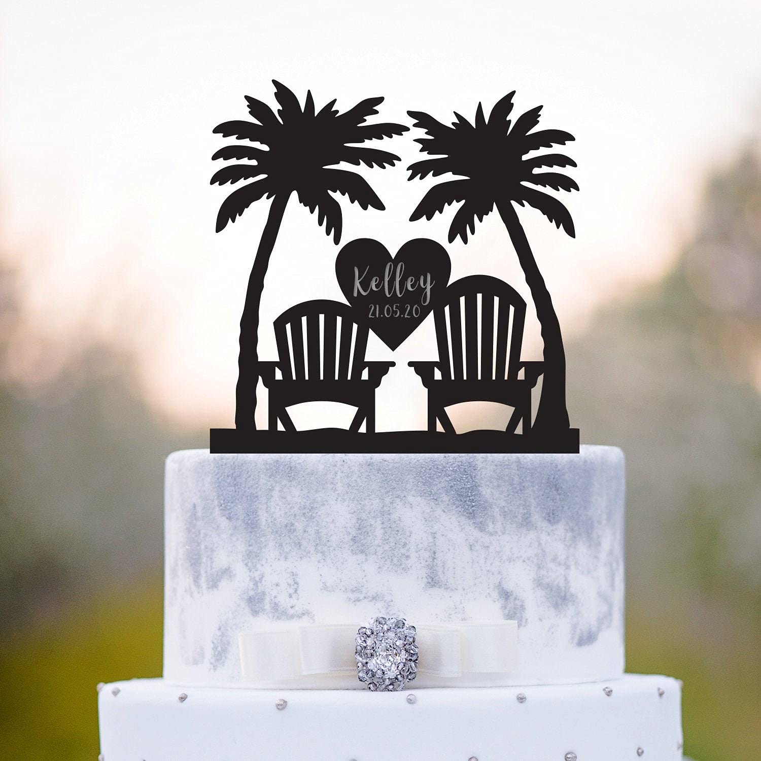 Wedding Cake Topper Beach Chair Beach Wedding CakeCentral.com