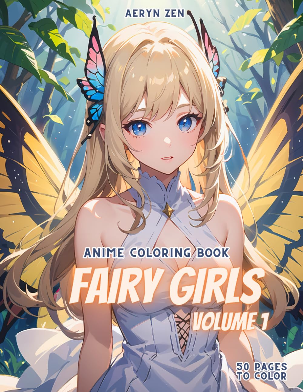 Anime Coloring Book: Fairy Girls: Manga Art & Drawing Enthusiasts Stress Relief