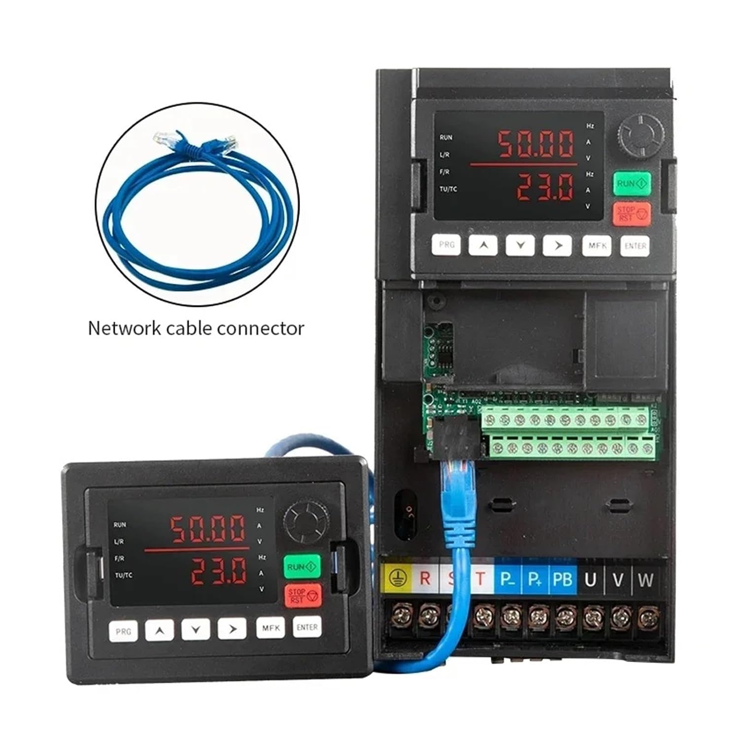 VFD Inverter 4KW/5.5KW/7.5KW Frequency Converter 1ph/3ph 220V and 3ph 380V Motor Speed Control VFD Converter(4KW 380V)