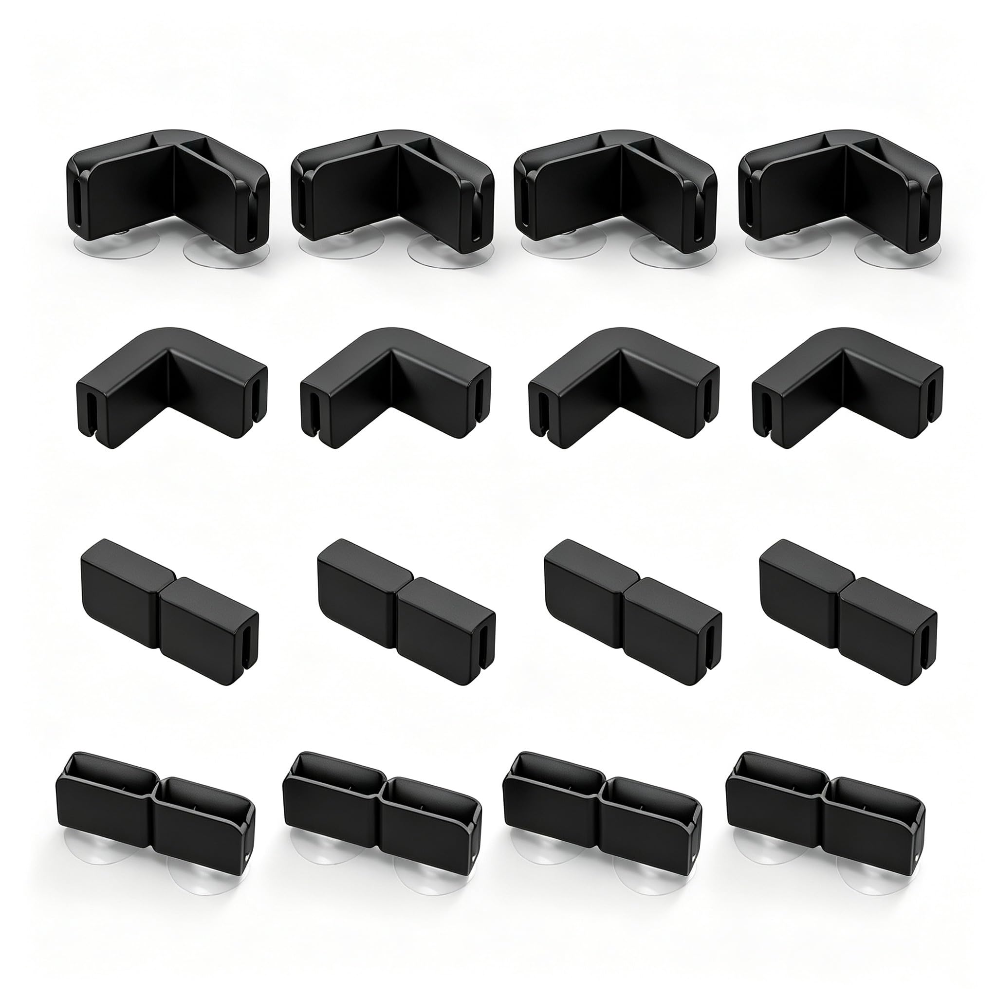 Compatible with SENTORYY Clear Acrylic Dog Playpen: 18-Piece Connector Set with Top &amp; Bottom Connections for DIY Expansion, Multi-Shape Fence Assembly &amp; Secure Panel Support (Black)