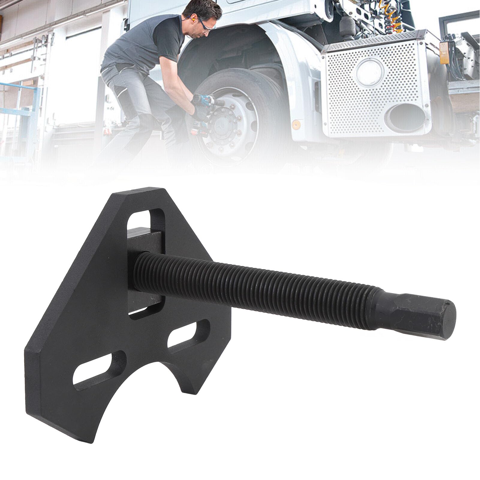 Keenso Kit di Rimozione, Strumento di Rimozione Disco Freno in Metallo Ad Alta Resistenza per Gruppi a 5 6 8 Alette - Ideale per Auto e Camion Leggeri (Con installatore perno ruota, con 3 dadi ruota)