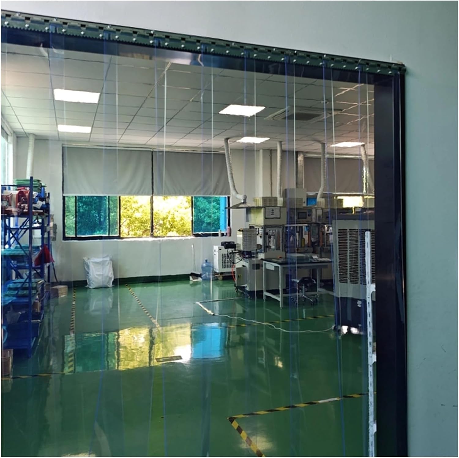 Plastic Vinyl Strip Door Curtain Commercial Industrial for Doorways of Pet Home Warehouse Freezer Room Plastic PVC Strip Curtain/Door Strip Kit(59.06x74.80in/1.5x1.9m)