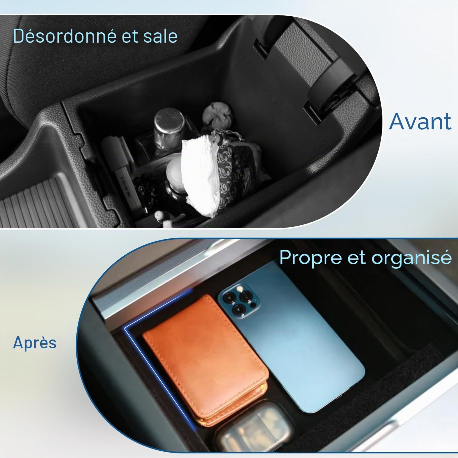 5 PCS Accessoires pour Tesla Model Y Juniper 2025 2026: Boîte De Rangement pour Console Centrale, Plateau en Silicone, Boîte Cachée, Boîte De Rangement pour Accoudoirs Et Porte-Gobelets Zubehör