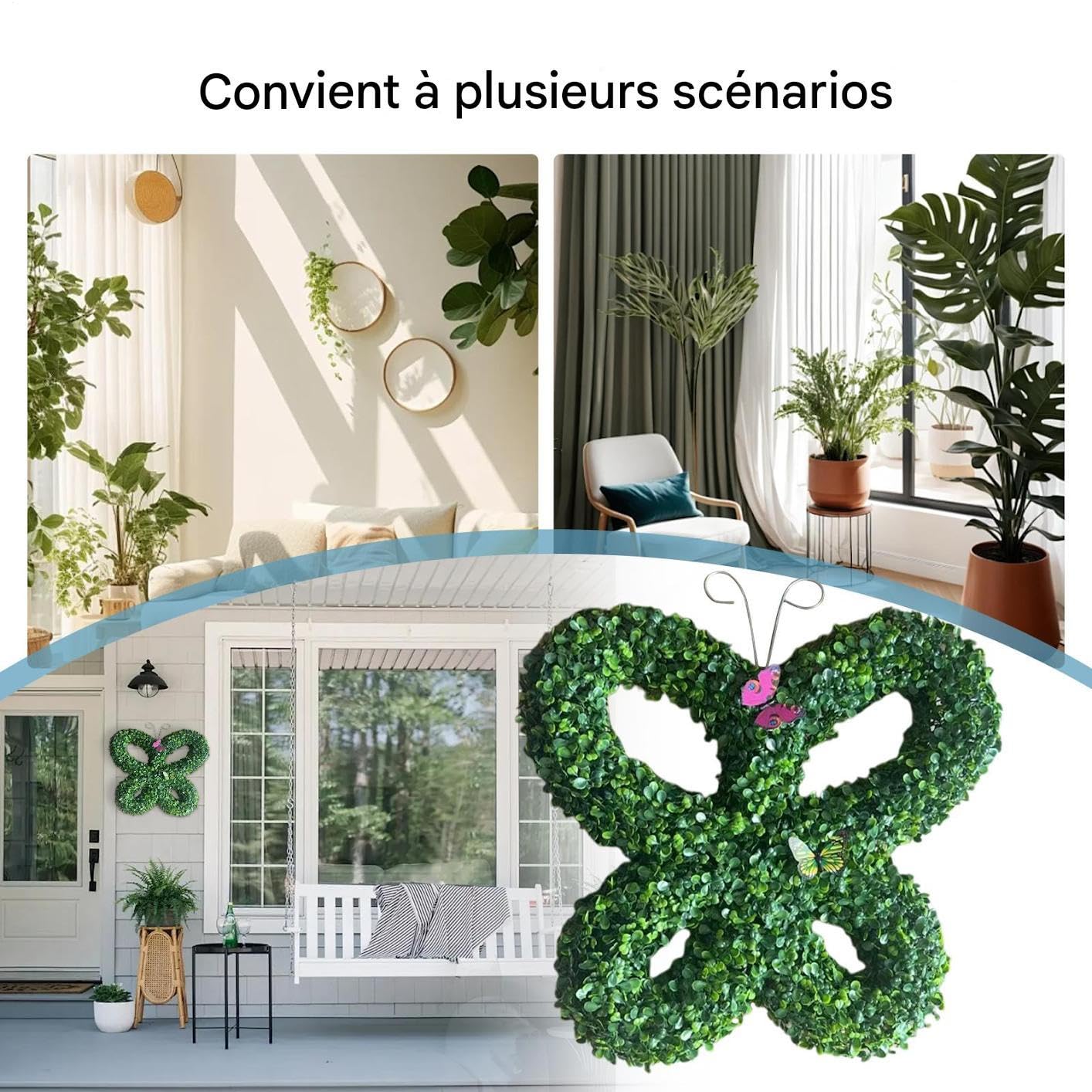 Coronas verdes para puerta principal, corona de granja Coronas de interior | Garland de suministros de con luz LED para entradas, patios, salas de estar