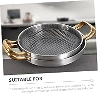 Vista 9 de ABOOFAN Honeycomb Stainless Steel Frying Pan Non-stick Kitchen Skillet for Seafood Crayfish Eggs Lightweight Ergonomic Design for Everyday Cooking