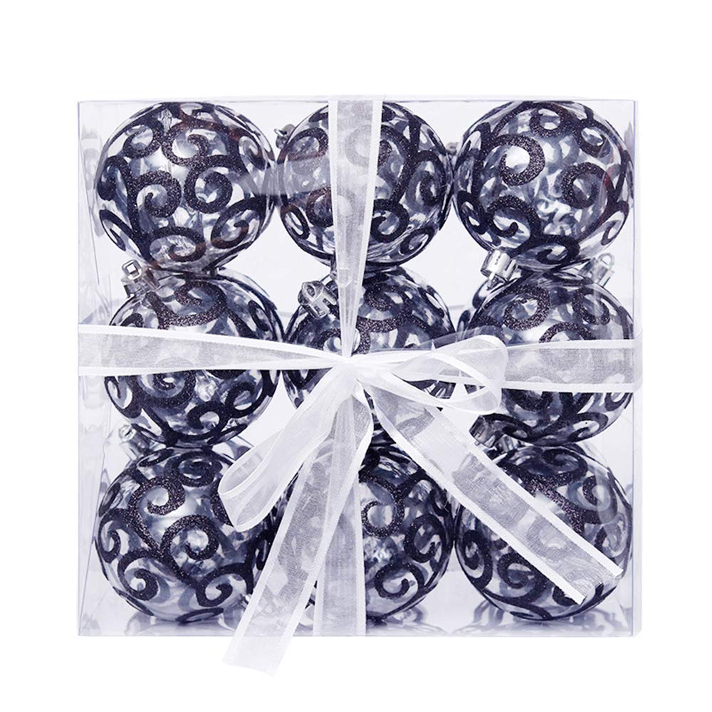 Weihnachtsbaum-Dekorationskugel-Set, transparente Weihnachtskugeln, Familienfest, Hochzeit, Zusammenkünfte, Dekoration, bruchsicher, 6 cm, 3 Stück