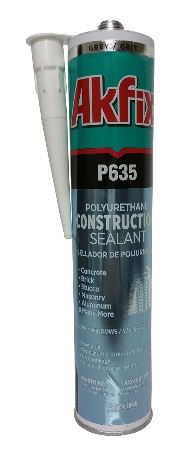 Akfix Aa116 P635 Polyurethane Construction Sealant, Grey, 10.5 Fl. Oz. (310 Ml) (8699396006776)