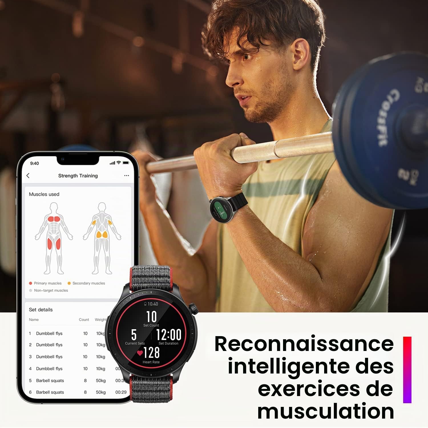 Amazfit GTR 4 Montre Connectée Homme GPS, SpO2/Cardiofréquencemètre/Moniteur de Sommeil, 150+ Modes Sportifs, Appel Bluetooth, Alexa, 1.43" AMOLED Smartwatch Sport(Noir)