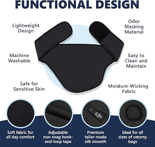 Miniatura 2 de Cinturón de ostomía  Fundas para bolsas de ostomía  Fundas para bolsas de colostomía para hombres y mujeres  Fundas para bolsas de ileostomía