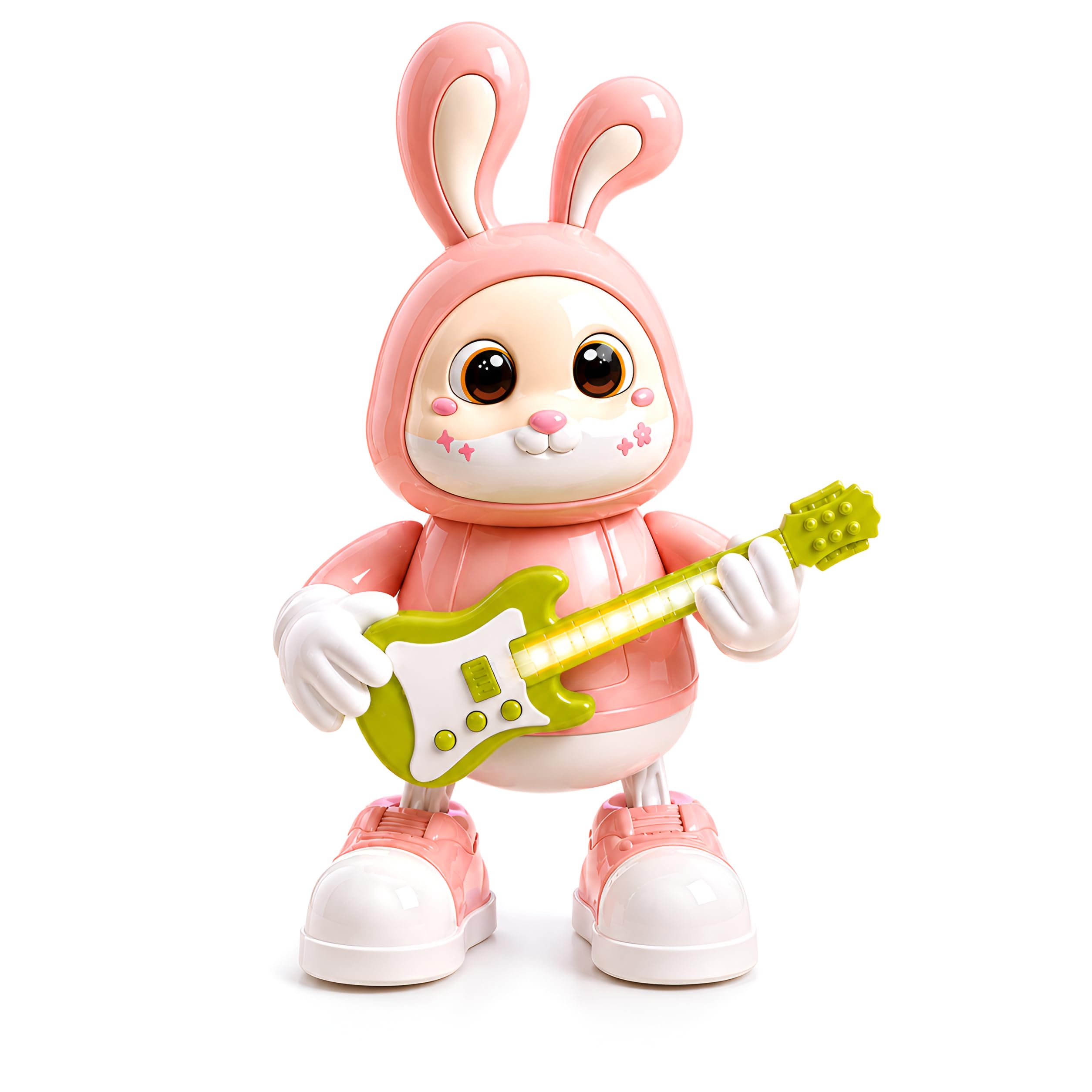 Rabbit Guitarist Musical Toy with Flashing Lights & Music for Kids | Musical Rabbit Guitar Toy Flashing LED Lights Fun Music & Sound Effects Attractive Bunny Design Suitable for 12+ Months Kids-image-10