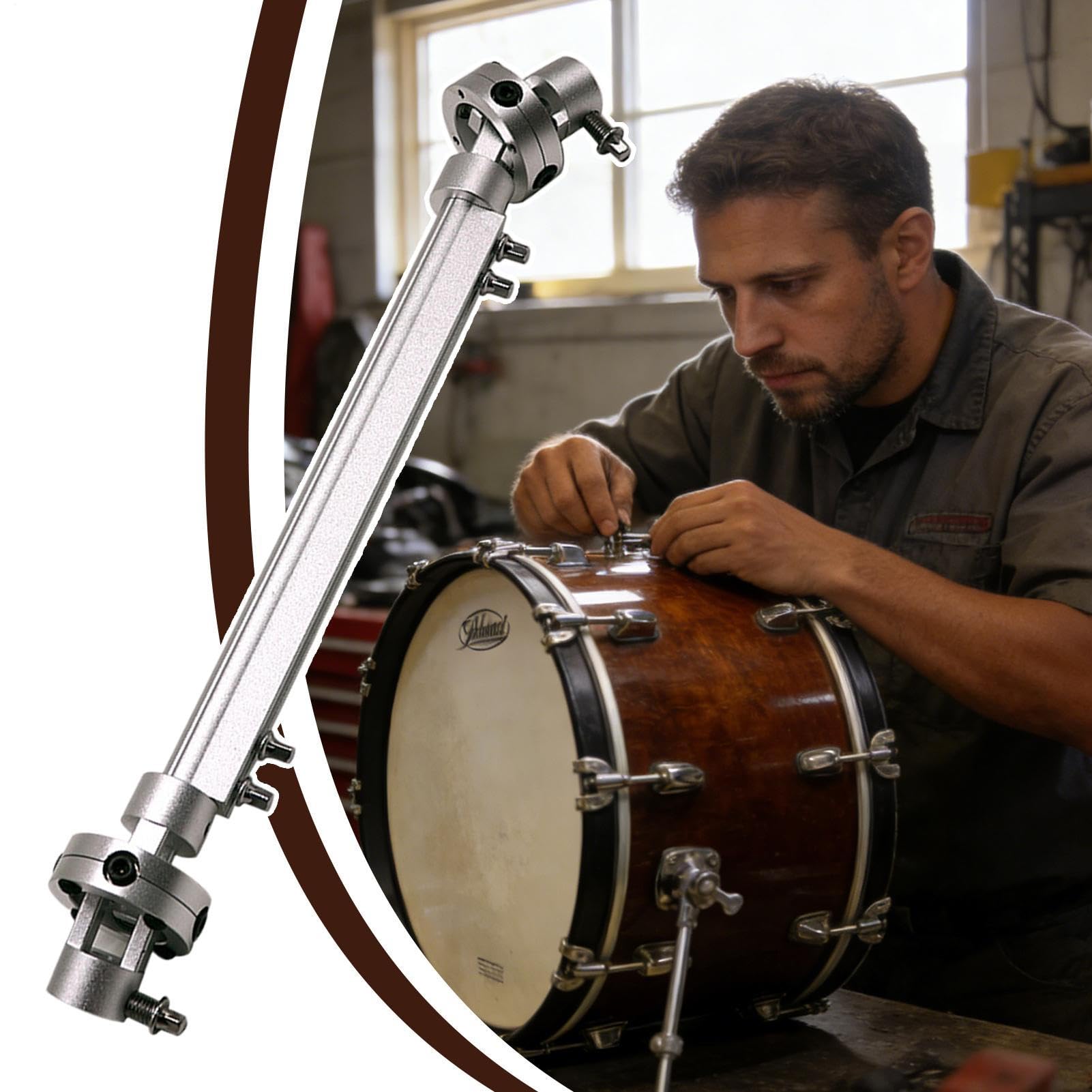 Eje De Transmisión Para Pedal De Batería,Barra De Enlace Para Instrumentos Musicales - Eje De Transmisión Doble En Aleación - Para Conciertos En Grabaciones Y Estudios