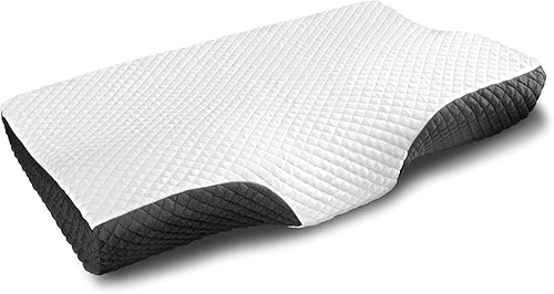 Almohada ortopédica de espuma viscoelástica para dormir, almohada cervical ergonómica para dolor de cuello, para dormir de lado, dormir de espalda y