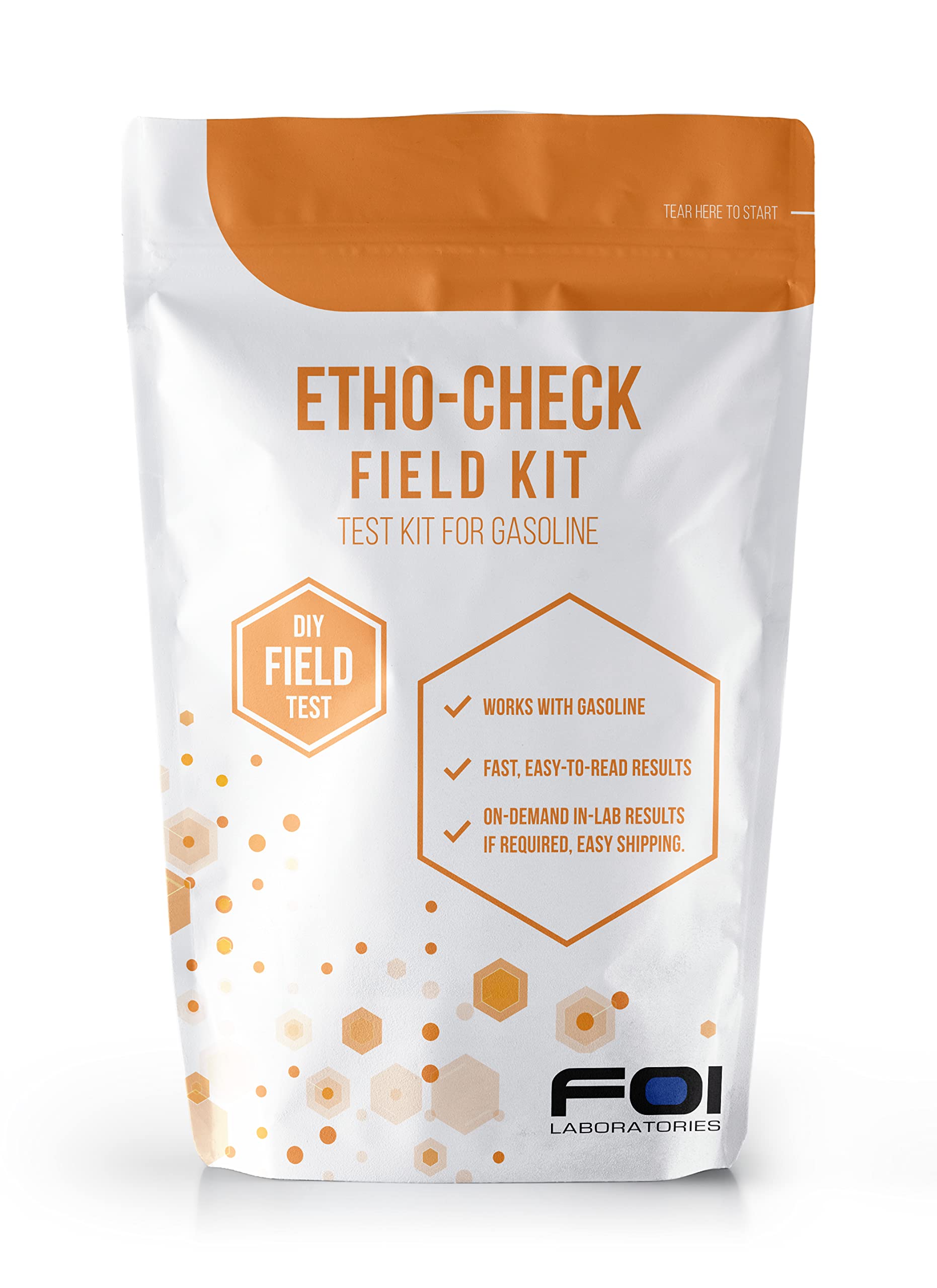 FOI LABORATORIES Etho Check Ethanol Fuel Kit, Gasoline Test Kit, Field Test Kit for at-Home or in-Field Instant Results | Easy Fuel Quality Checker for Gas Tanks, Generators, and Equipment