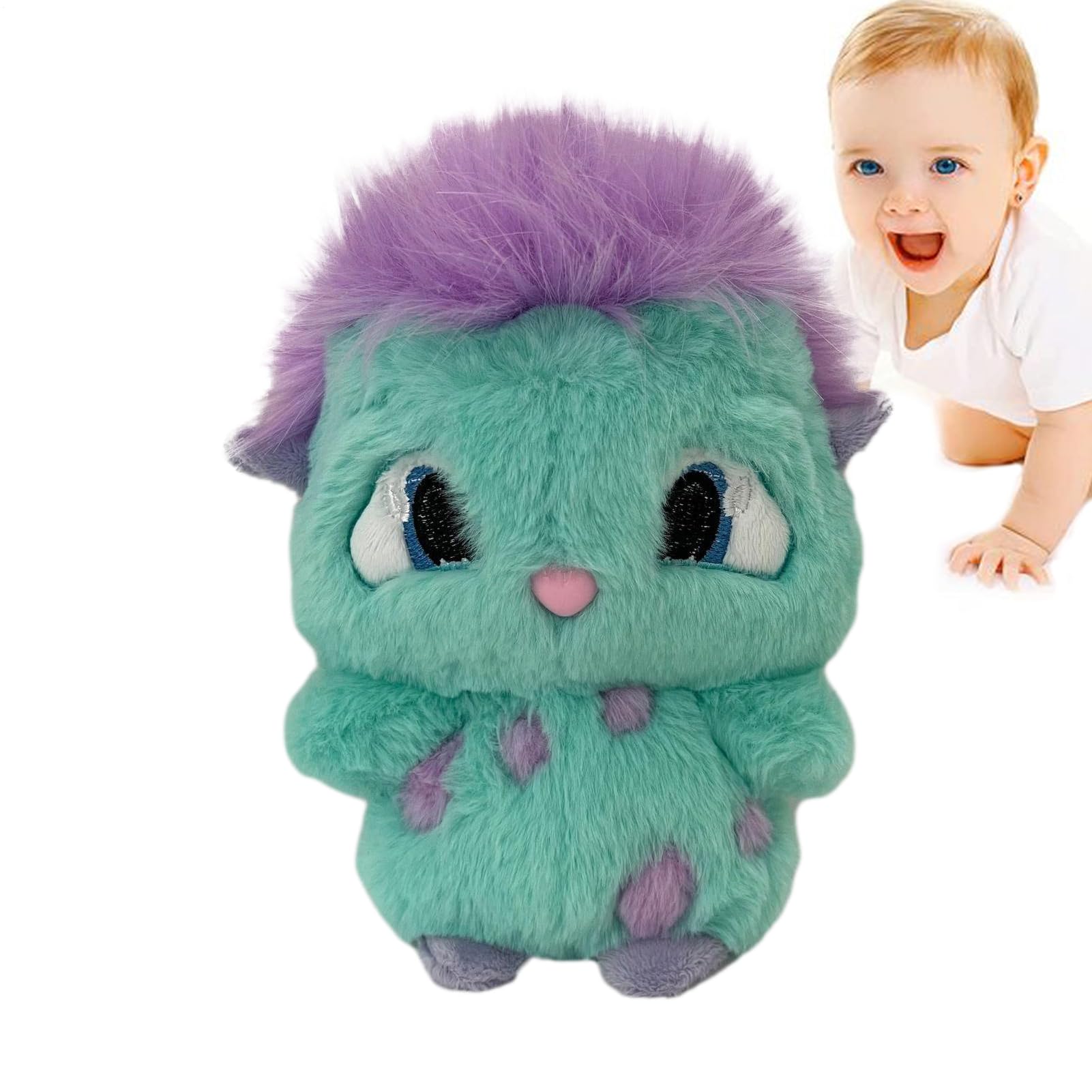 Genérico Peluche Bibble,Personaje De Animación Peluche Suave Y Tierno,Juguete De Dibujos Animados De para Niños,Muñeca De Elfo Gordito Kawaii De Pelo Púrpura,Decoración Casera Linda