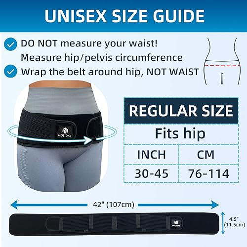 Miniatura 5 de SI Belt - Cinturón sacroilíaco para mujeres y hombres, alivio del dolor articular SI, soporte de pelvis, soporte para nervio ciático, soporte lumbar