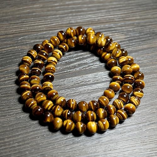 Miniatura 3 de Chengmu 99 cuentas de ojo de tigre de 0.315 pulgadas para hacer joyas, piedras preciosas naturales, redondas, sueltas, surtidos, accesorios para