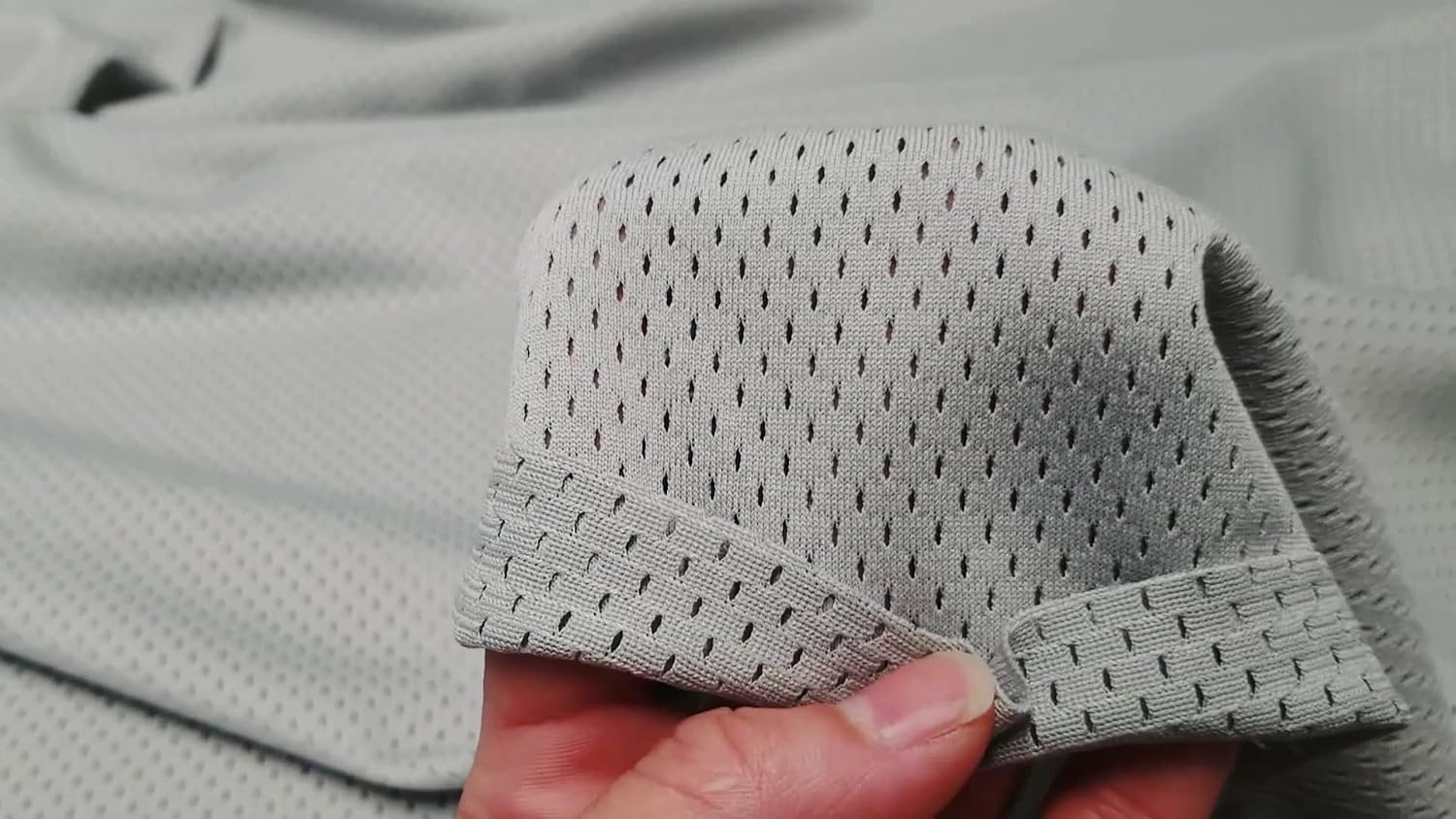Pico Textiles 1 Yard – Silver Polyester Pro Mesh Heavy Jersey Fabric - Sold by The Yard - Variety of Colors - Durable Athletic Mesh Fabric, Ideal for Sewing Soccer and Basketball Jerseys Uniforms