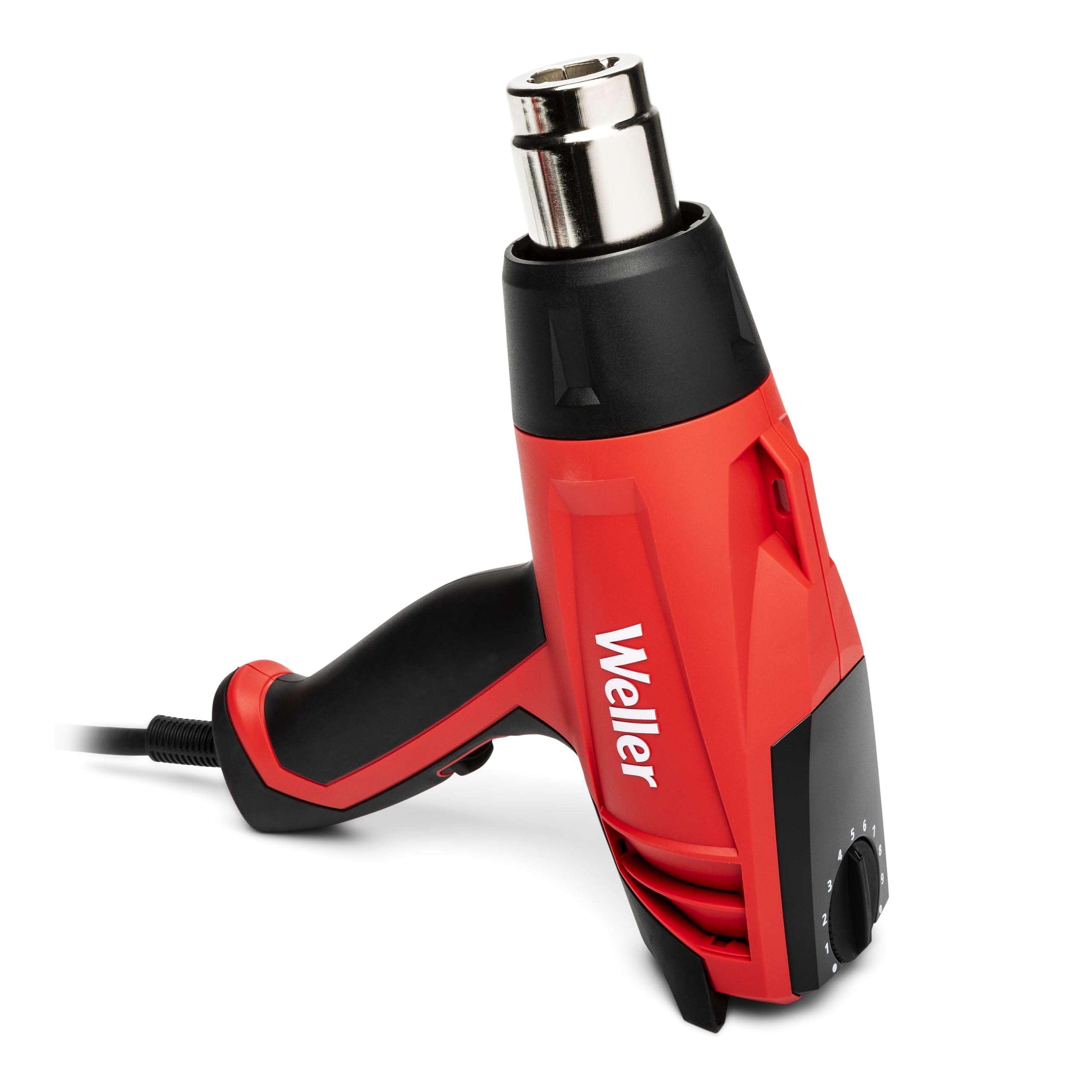 Weller WLHG2023C Heißluftpistole 2000 W / 230 V – Heißluftgebläse mit stufenloser Temperaturregelung, schnellem Aufheizen, Überhitzungsschutz und Standfuß für freihändiges Arbeiten
