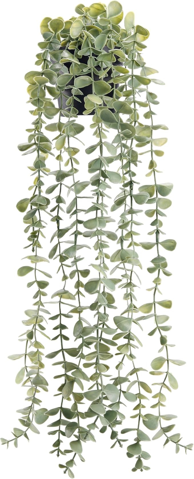 Der Rose 1Pcs Fake Plants Hanging Artificial Potted Faux Eucalyptus Plants for Modern Boho Farmhouse Bathroom Office Desk Wall Book Shelf Living Room Aesthetic Decor Indoor