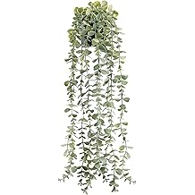 Der Rose 1Pcs Fake Plants Hanging Artificial Potted Faux Eucalyptus Plants for Modern Boho Farmhouse Bathroom Office Desk Wall Book Shelf Living Room Aesthetic Decor Indoor