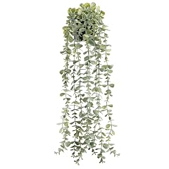 Der Rose 1Pcs Fake Plants Hanging Artificial Potted Faux Eucalyptus Plants for Modern Boho Farmhouse Bathroom Office Desk
