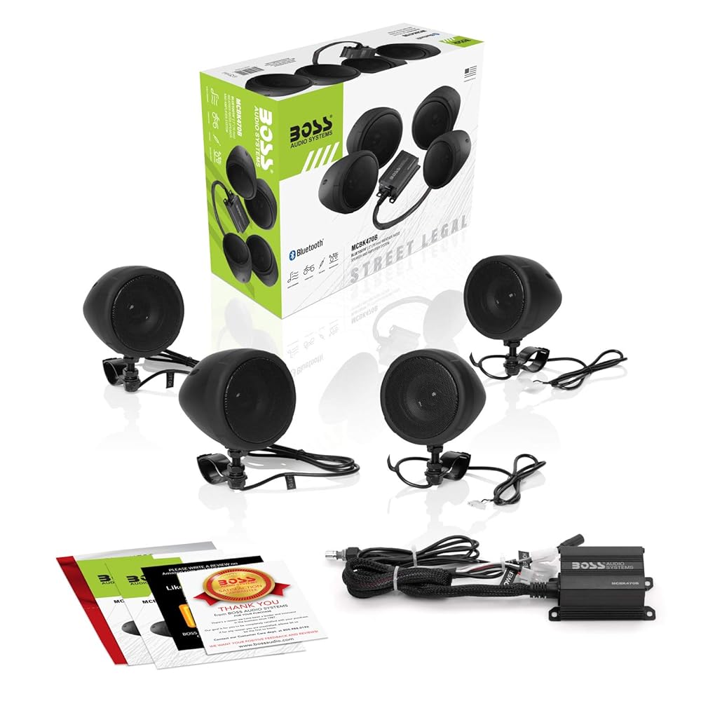 1000 Watt Boss Audio Motorcycle BOSS Audio Systems MCBK470B