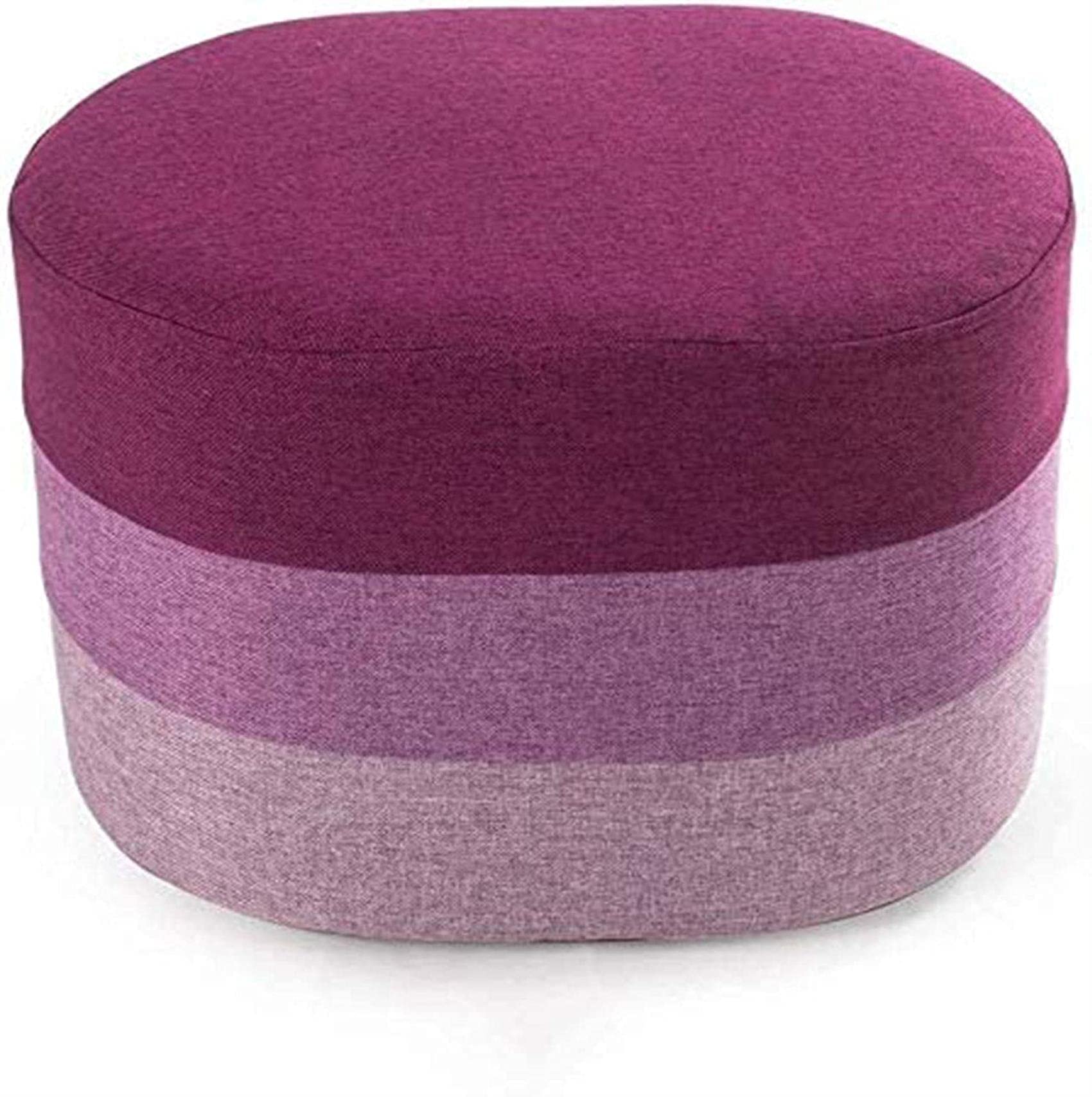 Upholstered Footstool - Comfortable Shoe Bench with Storage, Columnar Design, Ideal for Home Décor and Seating