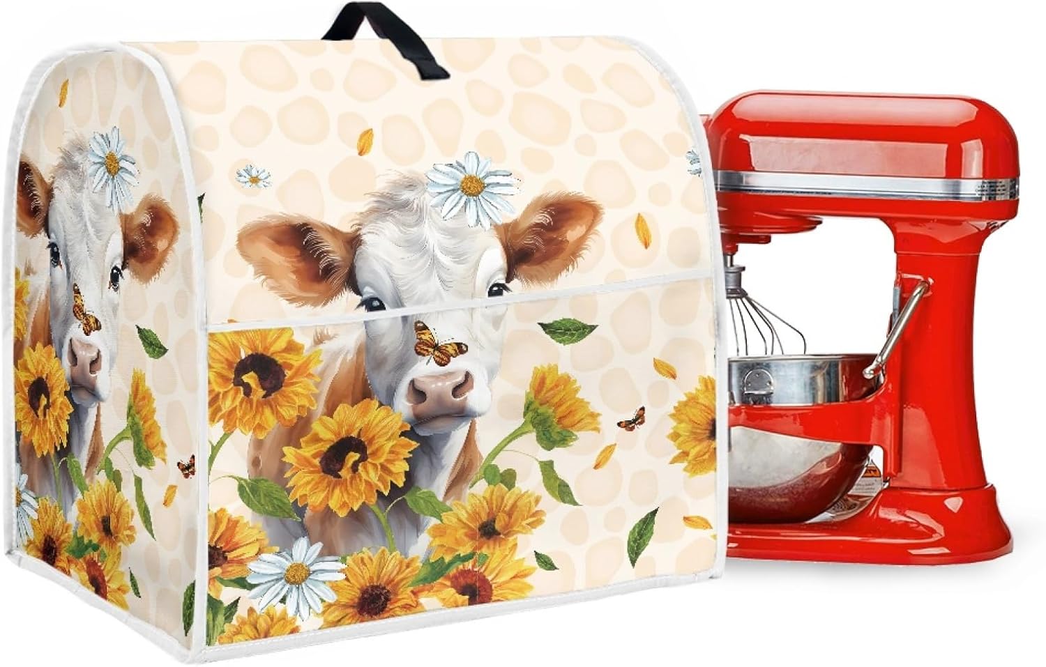 FUIBENG Cow Stand Mixer Cover Kitchen Aid Mixer Dust Covers