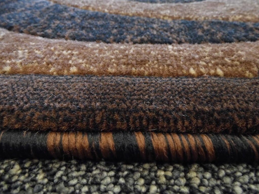 Americana Modern Door Mat Area Rug Brown Design #154 (2ftx3ft)